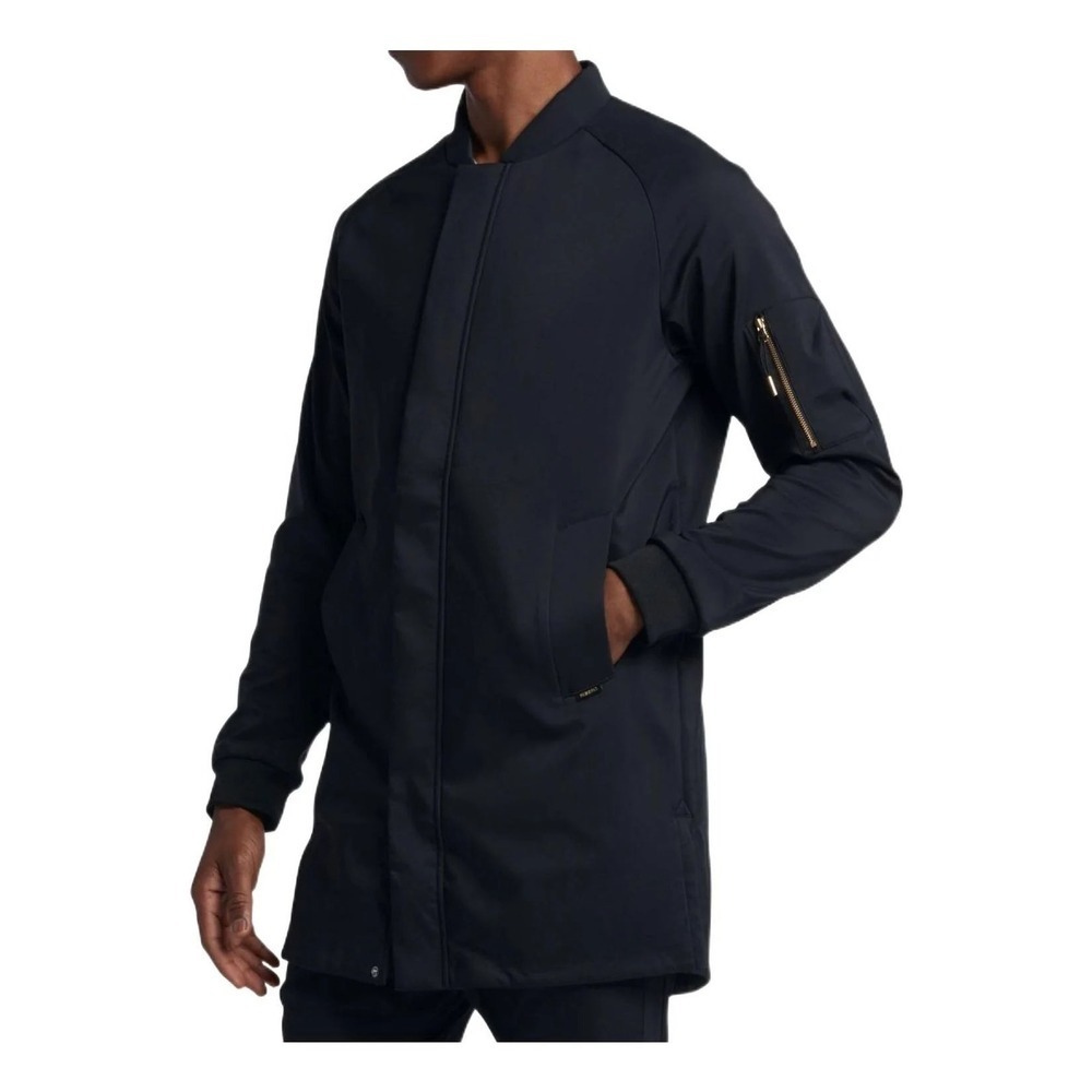 Nike‎ F C Football Long Bomber Jacket Black Mens Size Medium